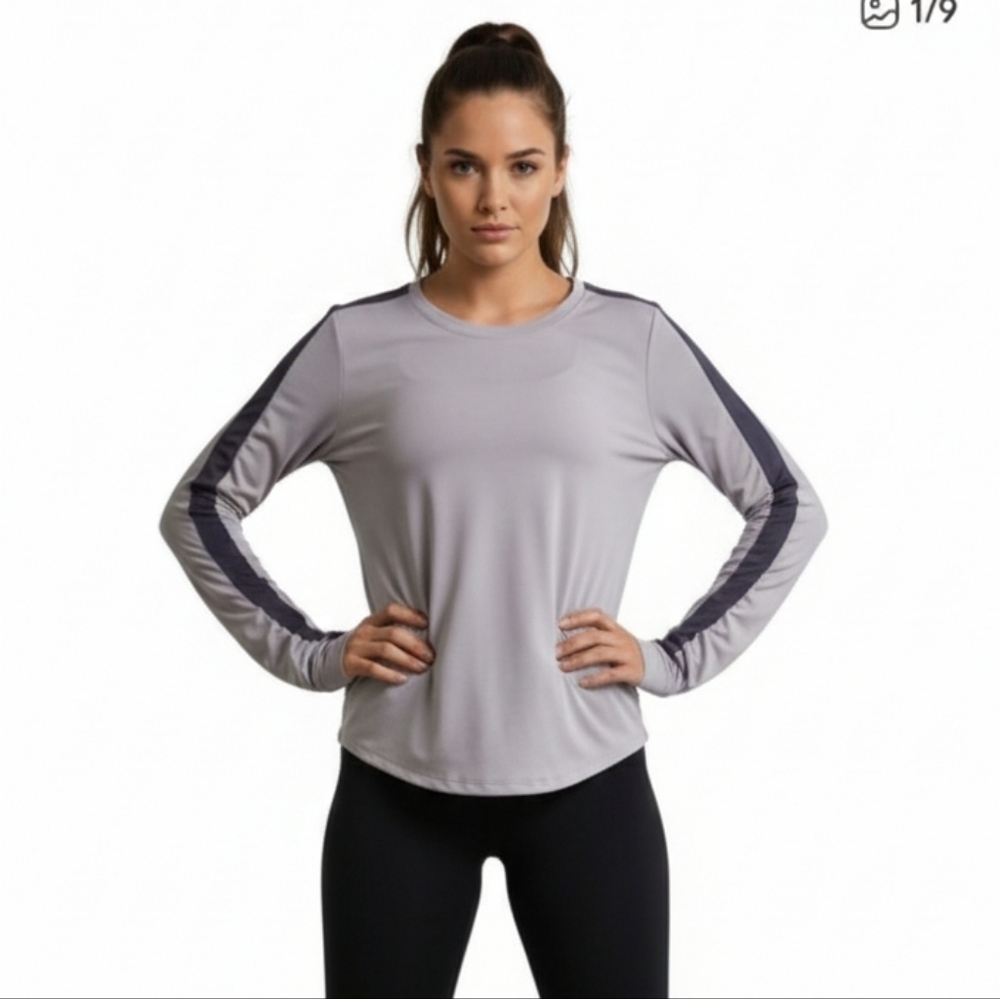 Fabletics Women's Gray Long Sleeve Top